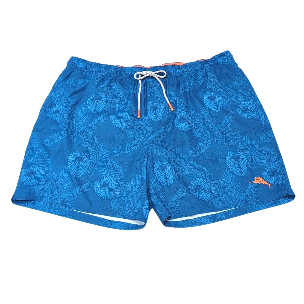 Tommy Bahama‎ Swim Trunks Shorts Mens Size XXL 2XL Blue Tropical Beach